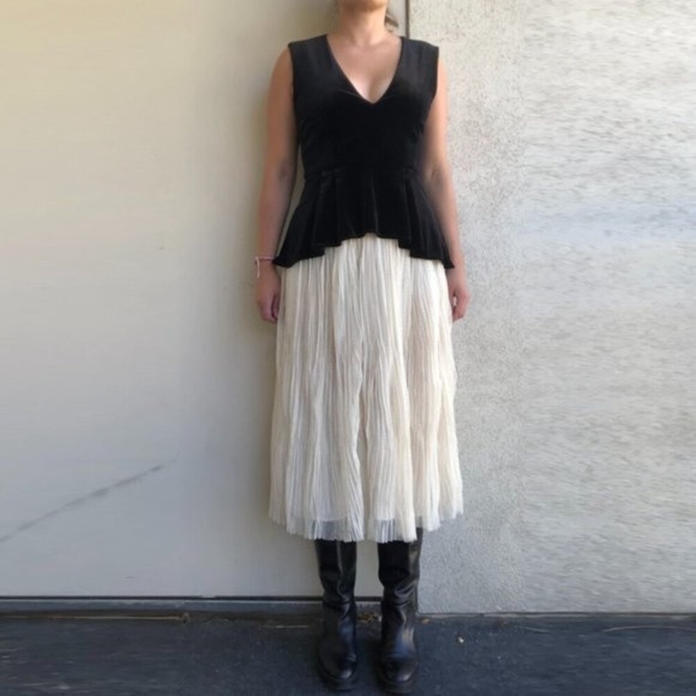 Zara Woman Black Velvet Top Size XS - Picture 1 of 9